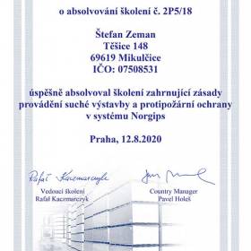 Osvědčení SDK - sádrokarton